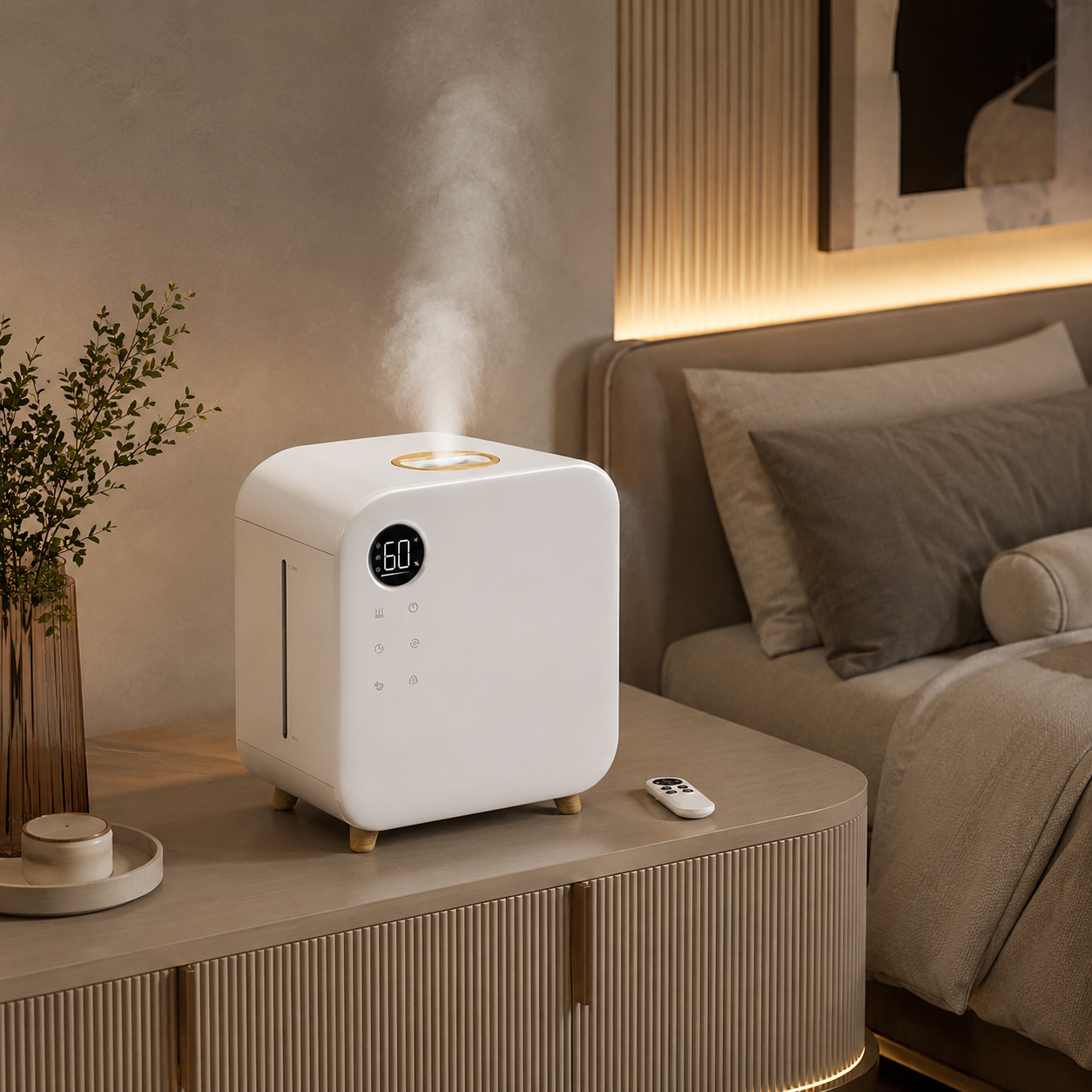 Furatek 5.5L Smart Ultrasonic Humidifier with Remote Control, Sleep Mode and Aroma Tray