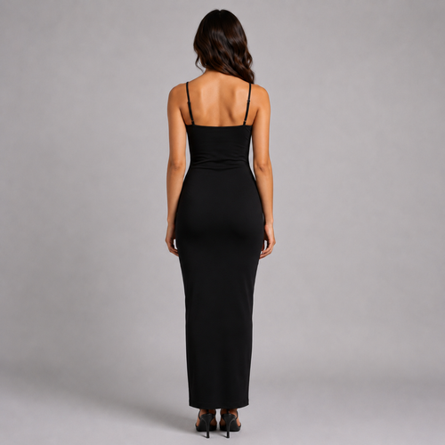 Spaghetti Strap Bodycon Maxi Dress – Slim Fit Party Dress