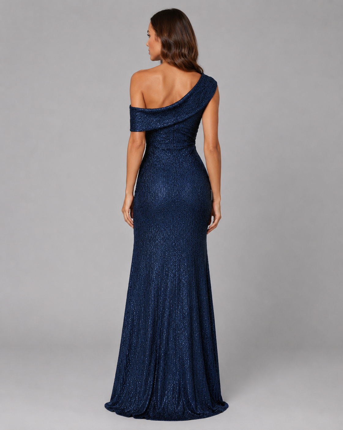 Off-Shoulder High Slit Evening Gown – Elegant Formal Maxi Dress