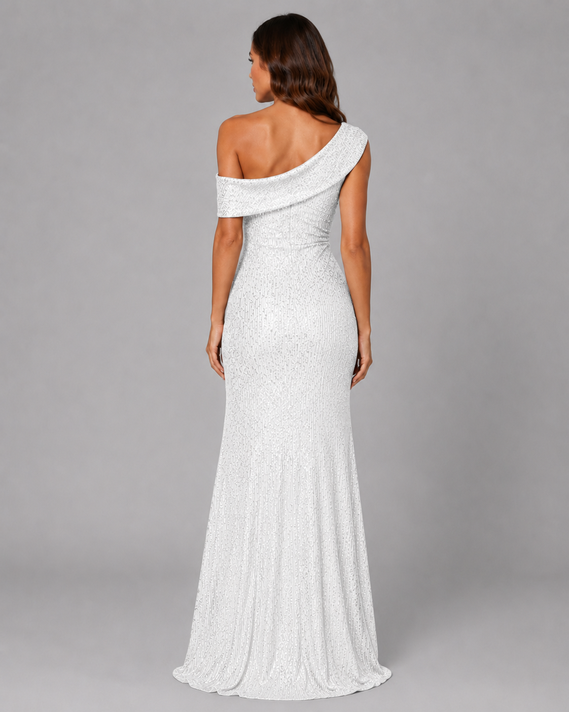 Off-Shoulder High Slit Evening Gown – Elegant Formal Maxi Dress