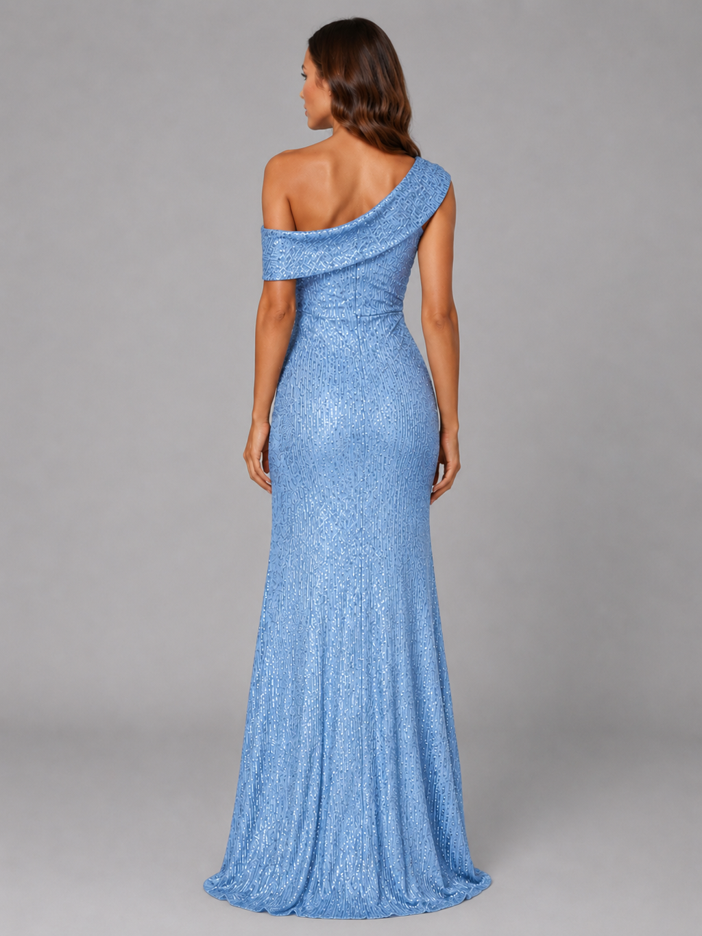 Off-Shoulder High Slit Evening Gown – Elegant Formal Maxi Dress