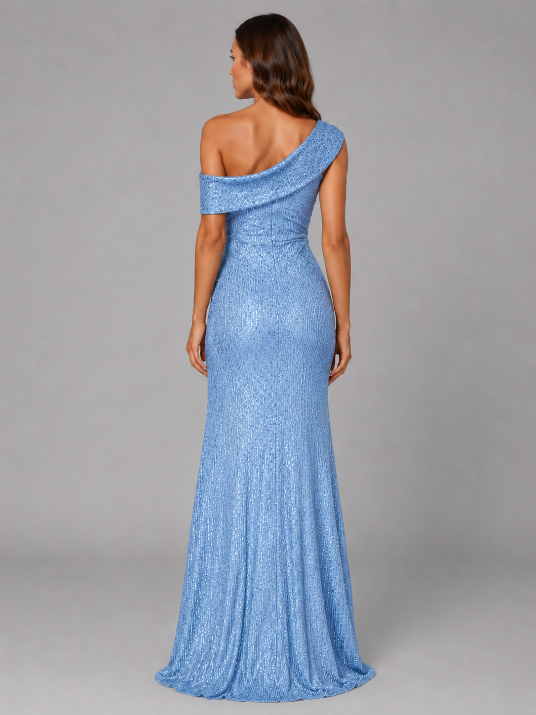 Off-Shoulder High Slit Evening Gown – Elegant Formal Maxi Dress