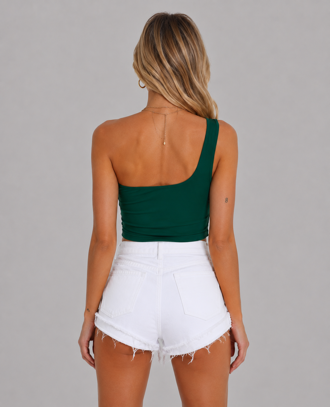 Asymmetric One Shoulder Crop Top – Slim Fit Sleeveless Summer Top